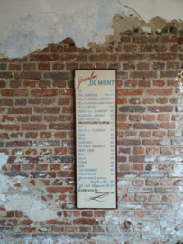 Old wooden ice cream parlor sign