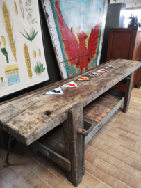 Old wooden workbench