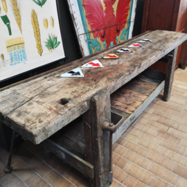 Old wooden workbench