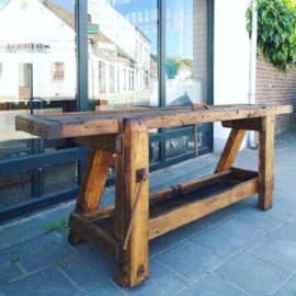 Old wooden workbench