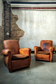 French leather clubchair