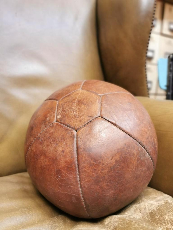Antique leather medicine ball