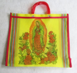 SHOPPER BAG WITH THE VIRIGIN DE GUADELUPE. YELLOW