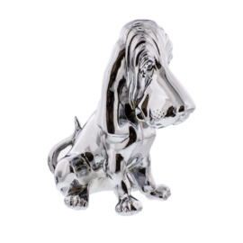 BASSET HOUND HOODORNAMENT. CHROME