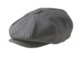 PEAKY BLINDERS NEWSBOY CAP. PINSTRIPE GREY