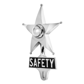 SAFETY STAR LICENSE FRAME TOPPER. WHITE LED