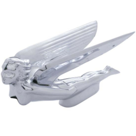 FLYING GODDESS HOOD ORNAMENT. WITH HORIZONTAL WINGS