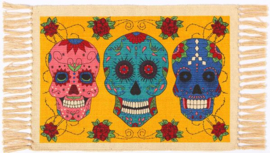 DAY OF THE DEAD TABLE MAT SKULLS