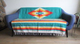 LA PAZ BLANKET. TURQUOISE