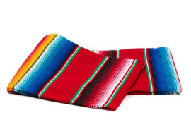 MEXICAN BLANKET / MEXICAN SERAP LARGE. RED