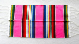 MEXICAN BLANKET TABLE MAT  PINK