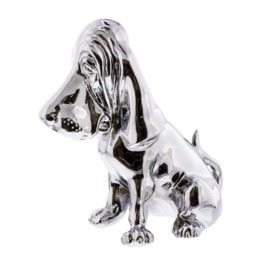 BASSET HOUND HOODORNAMENT. CHROME