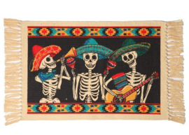 DAY OF THE DEAD TABLE MAT EL MARIACHI TRIO