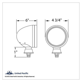 TEARDROP FOG LIGHT. WITH AMBER LENS