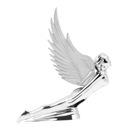 FLYING GODDESS HOOD ORNAMENT. WITH CLEAR WINGS