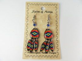 SOUTHWEST STYLE EARRINGS. ORANGE