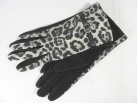 LEOPARD GLOVES GREY