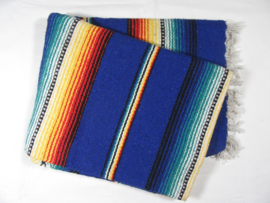 MEXICAN RIO BRAVO BLANKET COBALT BLUE