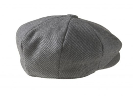 PEAKY BLINDERS NEWSBOY CAP. PINSTRIPE GRIJS