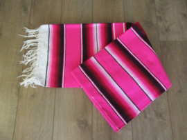 MEXICAN BLANKET /  MEXICAN SERAPE LARGE. PINK