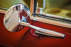 CHEVY MIRROR WITH BOWTIE LOGO.  WITH CONVEX MIRROR