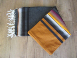 MEXICAN BLANKET /  MEXICAN SERAPE LARGE. CURRY