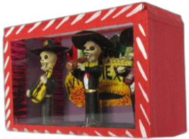 MARIACHI TRIO DIA DE LOS MUERTOS SHADOW BOX