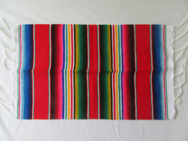 MEXICAN BLANKET TABLE MAT. RED