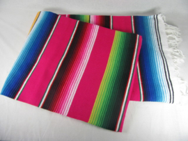 MEXICAN BLANKET / MEXICAN SERAPE LARGE. FUCHSIA PINK