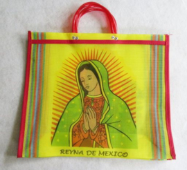 SHOPPER BAG WITH THE VIRIGIN DE GUADELUPE. YELLOW