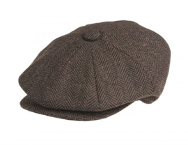 PEAKY BLINDERS NEWSBOY CAP. HERRINGBONE BROWN