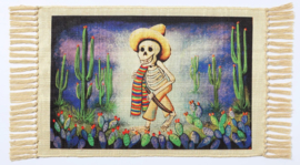DAY OF THE DEAD TABLE MAT MAN WITH SERAPE