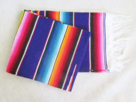 LARGE MEXICAN BLANKET / MEXICAN SERAPE. PURPLE