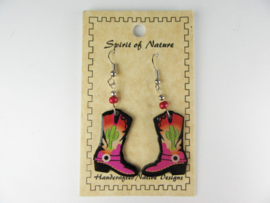 COWBOY BOOTS EARRINGS. CACTUS