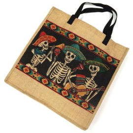 DIA DE LOS MUERTOS JUTE SHOPPER MARIACHI TRIO