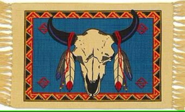 LONGHORN SKULL TABLE MAT