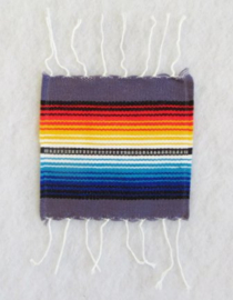 MEXICAN BLANKET COASTER. PURPLE