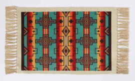 SOUTHWEST WESTERN TABLE MAT LIGHT BLUE