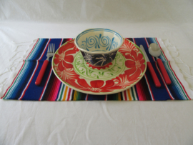 MEXICAN BLANKET TABLE MAT. RED