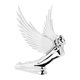 FLYING GODDESS HOOD ORNAMENT. WITH CLEAR WINGS