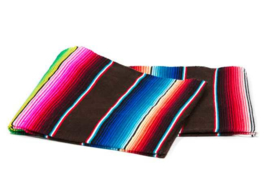 MEXICAN BLANKET / MEXICAN SERAPE LARGE. BROWN