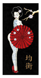Geisha  print 16 x 30 cm