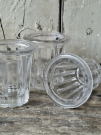 Oude Franse Glazen Confituur Potten 