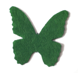 32 x 32 mm vilten vlinder groen 1 st.