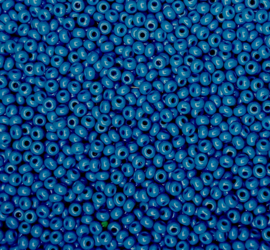 Tsjechische PRECIOSA rocailles 11/0 2.0 - 2.2 mm 33220 blauw ca. 50 g.