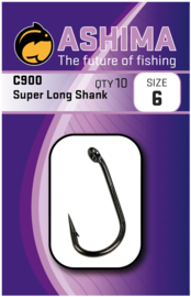 Ashima AS900 long shank hook in sizes 4, 6, 8 and 10.