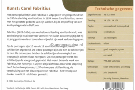 Nederland NVPH M303a+b (PZM303a+b) Postfris Postzegelmapje Carel Fabritius 2004