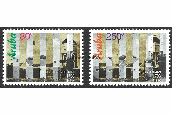 Aruba NVPH 207-208 Postfris 200 jaar Fort Zoutman 1998