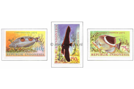 Indonesië Zonnebloem 836-838 Postfris Inheemse vissen (5e serie) 1975