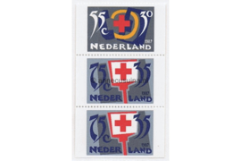 Nederland NVPH 1384a-1384c Postfris Twee of drie zijden ongetand, afkomstig uit boekje (PB36) Rode Kruis 1987